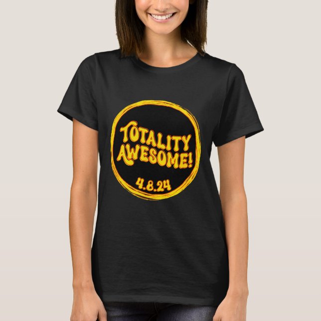 Camiseta Presente da Totalidade do Eclipse Solar de Abril (Frente)