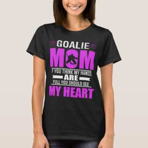 Camiseta Presente das mães da mamã do Goalie do hóquei o