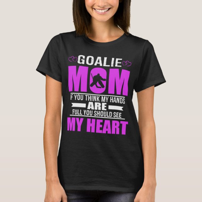 Camiseta Presente das mães da mamã do Goalie do hóquei o (Frente)