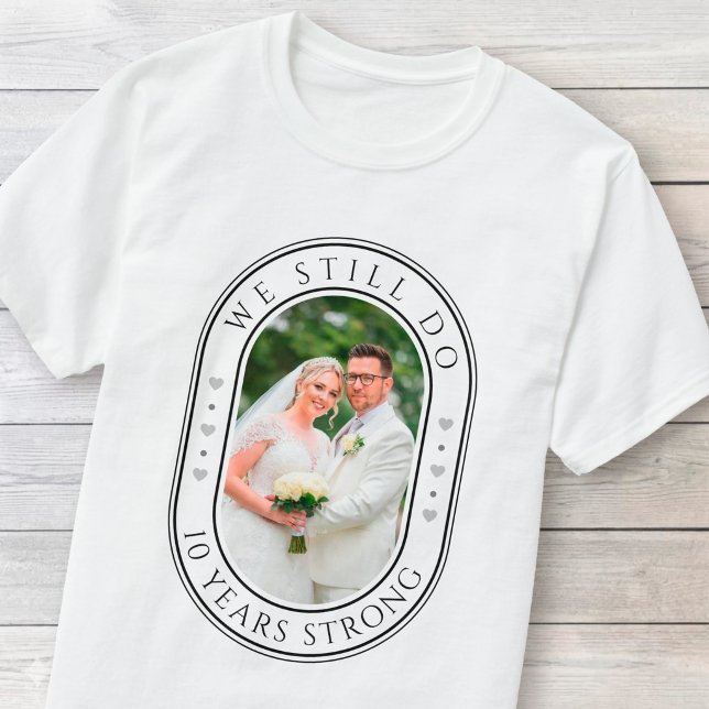 Camiseta Presente de 10º Aniversário de Casamento para Casa (10th wedding anniversary matching tshirts)