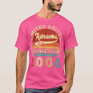 Camiseta Presente de 16 anos Incrível Desde Setembro de 200