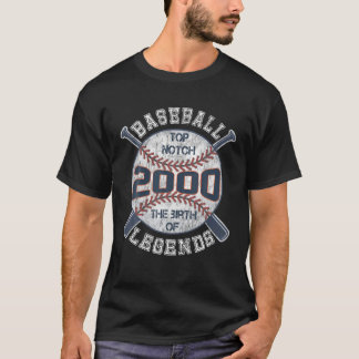 Camiseta Presente de 22º aniversário de beisebol 2000 22 an