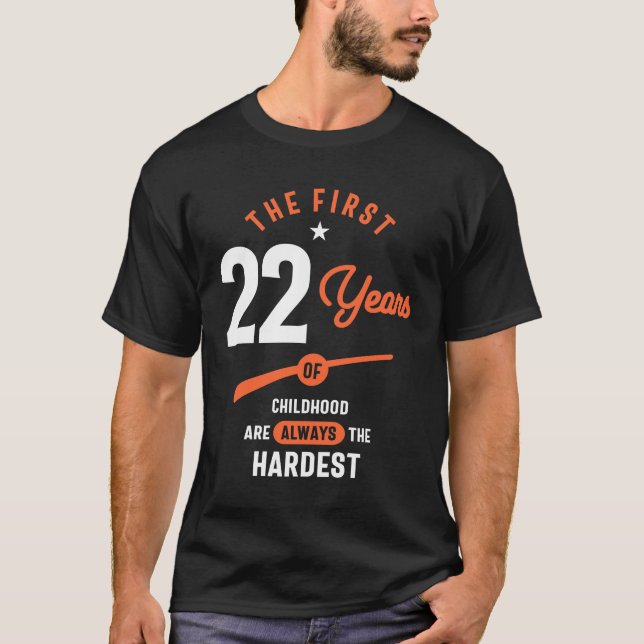 Camiseta Presente De 22 Anos | 22.o Aniversário - Oferta de (Frente)