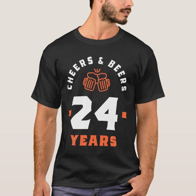 Camiseta Presente De 24 Anos | 24.o Aniversário - Oferta de (Frente)