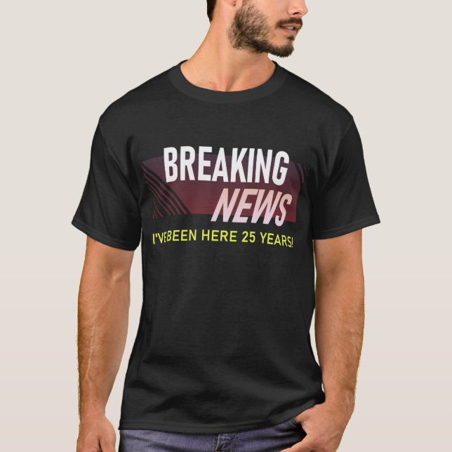 Camiseta Presente de 25 Anos de Trabalho para Funcionário (Frente)
