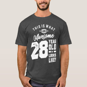Camiseta Presente de 28 anos   28.o Aniversário - Oferta de