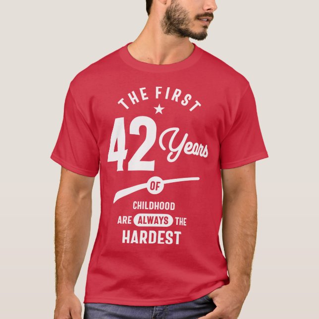 Camiseta Presente de 42 anos | 42.o Aniversário - Oferta de (Frente)