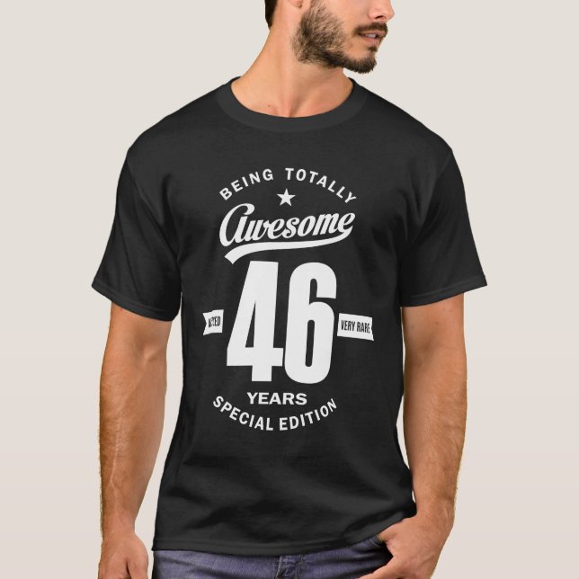 Camiseta Presente de 46 anos | 46.o Aniversário - Ideias pa (Frente)
