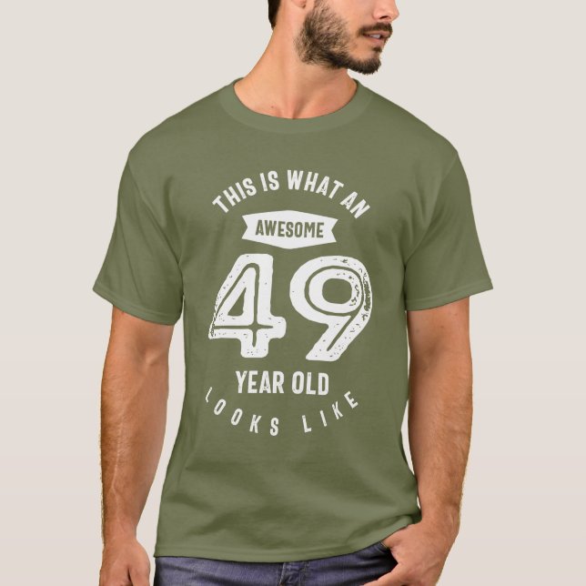 Camiseta Presente de 49 anos | 49.o Aniversário - Oferta de (Frente)