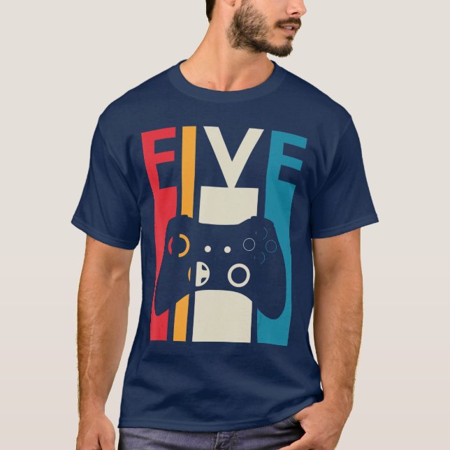 Camiseta Presente de 5º aniversário Cinco presentes de aniv (Frente)