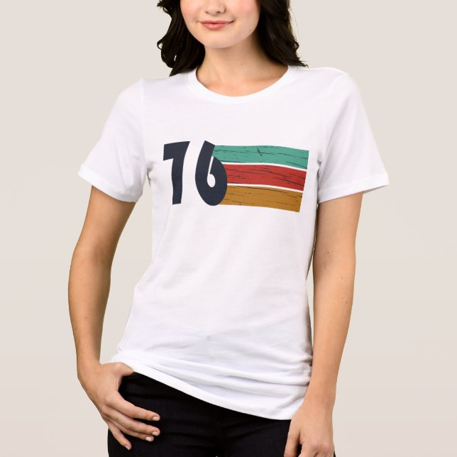Camiseta Presente de 50º aniversário vintage 1976 (Frente)