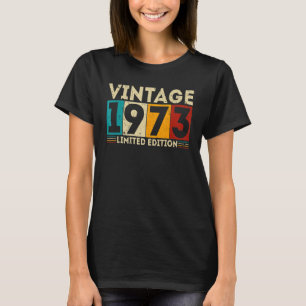 Camiseta Presente de 50 anos Vintage 1973 50º aniversário