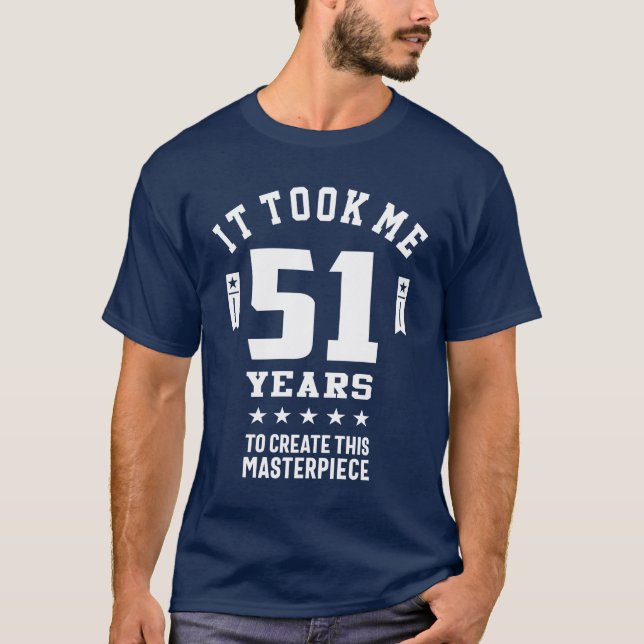 Camiseta Presente De 51 Anos | 51 Ideias de Oferta de Anive (Frente)