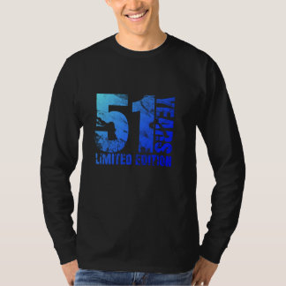 Camiseta Presente de 51 anos para homens de 51 anos para mu