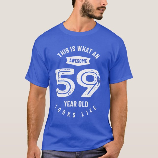 Camiseta Presente De 59 Anos | 59.o Aniversário - Oferta de (Frente)