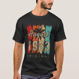 Camiseta Presente De 60 Anos Incrível Desde Agosto De 1963 