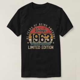 Camiseta Presente de 61 Anos, Edição Limitada de 1963 para 