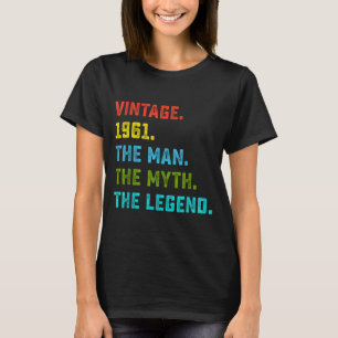 Camiseta Presente de 65º aniversário Homem Mito Lenda Nasci