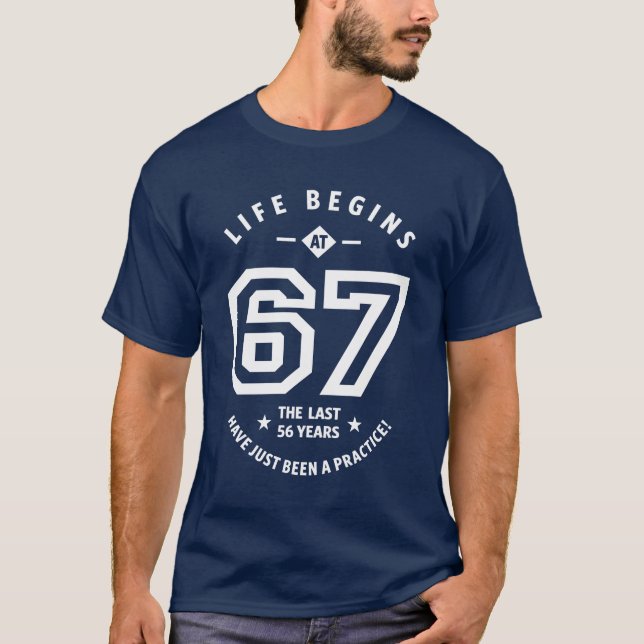 Camiseta Presente De 67 Anos | 67.o Aniversário - Ofertas d (Frente)