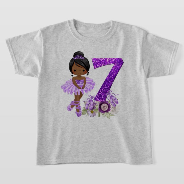 Camiseta Presente de 7º aniversário de crianças dançarinas  (Postura )