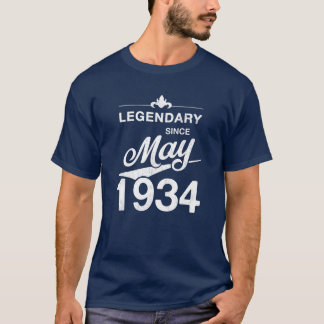 Camiseta Presente de 90º aniversário 90 anos nascido em mai
