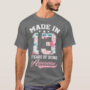 Camiseta Presente de 9 de aniversário para garotas adolesce
