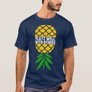 Camiseta Presente de abacaxi de cabeça para baixo