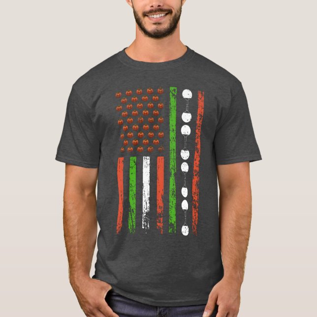 Camiseta Presente de abóbora de Halloween com bandeira de e (Frente)
