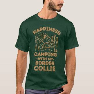 Camiseta Presente de acampamento com bordercollie