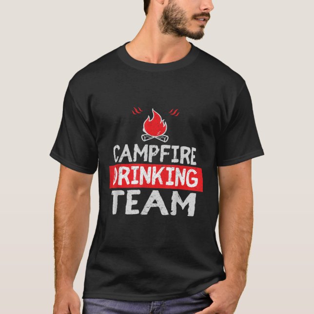 Camiseta Presente de acampamento engraçado da Equipe de Beb (Frente)