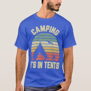 Camiseta Presente de acampamento legal retrô engraçado está