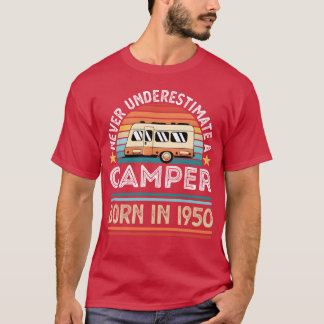 Camiseta Presente de acampamento para aniversariante de 70