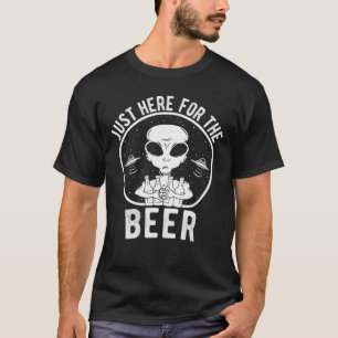 Camiseta Presente de Alienígena Extraterrestre de Cerveja 