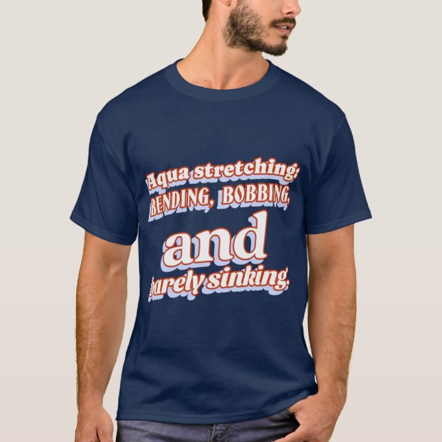 Camiseta Presente de alongamento e flexão Aqua (Frente)