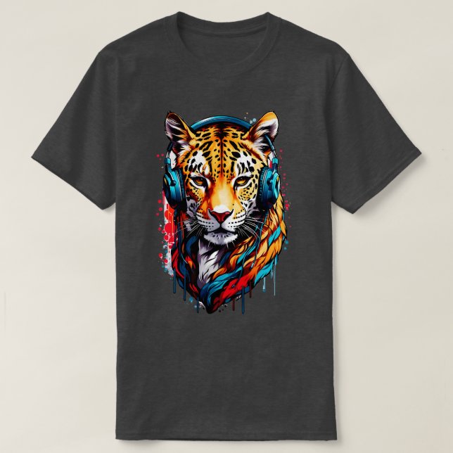 Camiseta Presente de amante da cabeça do Tiger Face (Frente do Design)