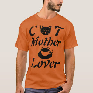 Camiseta presente de amante de café da mãe de gato