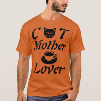 Camiseta presente de amante de café da mãe de gato