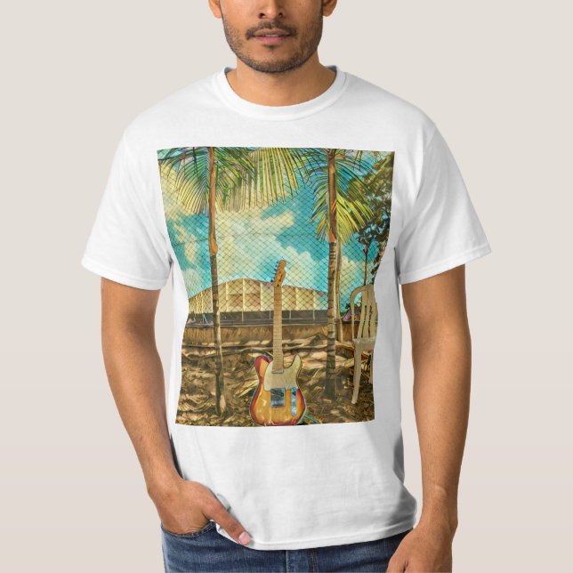 Camiseta presente de amante de guitarra (Frente)