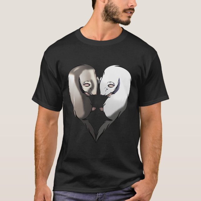 Camiseta Presente de Amante de os animais do Coração dos Fu (Frente)