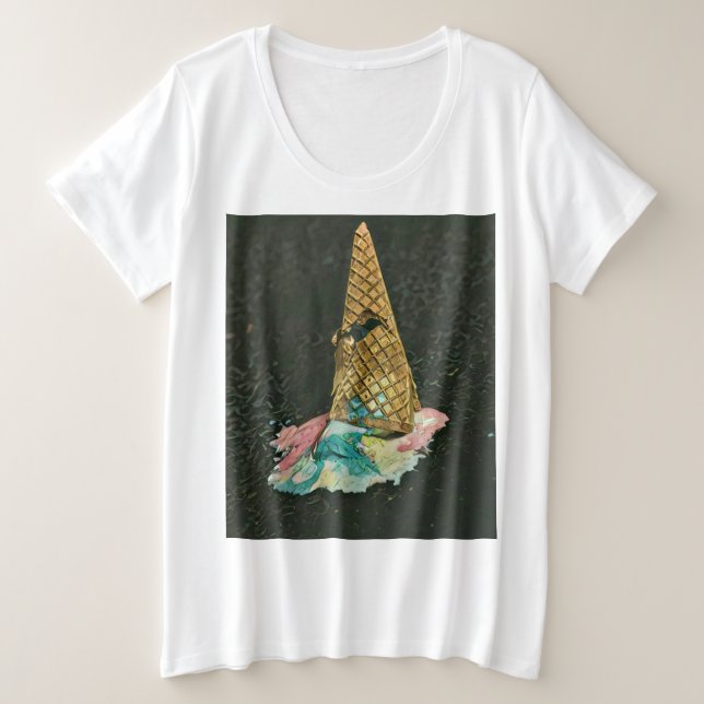 Camiseta Presente de amante de sorvete de chocolate (Frente do Design)