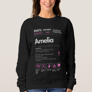 Camiseta Presente de Amelia Name para Mulheres Amelia Sarca