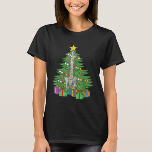 Camiseta Presente de Anatomia da Árvore de Natal Chiroprá
