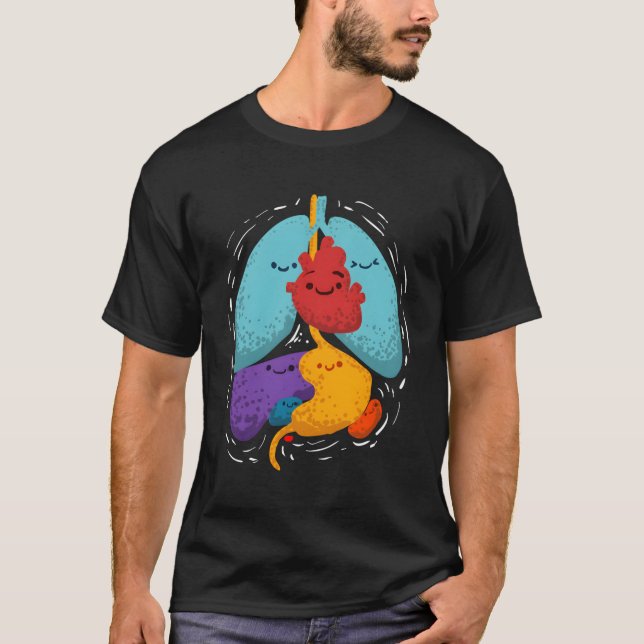 Camiseta Presente De Anatomia Interna Para Estudante Médico (Frente)