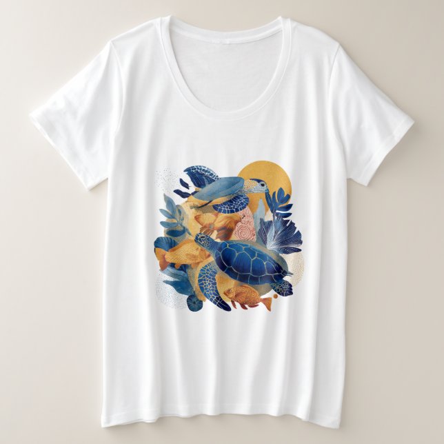 Camiseta Presente de Animais de Verão Tropical (Frente do Design)