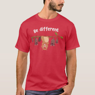 Camiseta Presente de Animal de Morcego Castor Fofo Diferent
