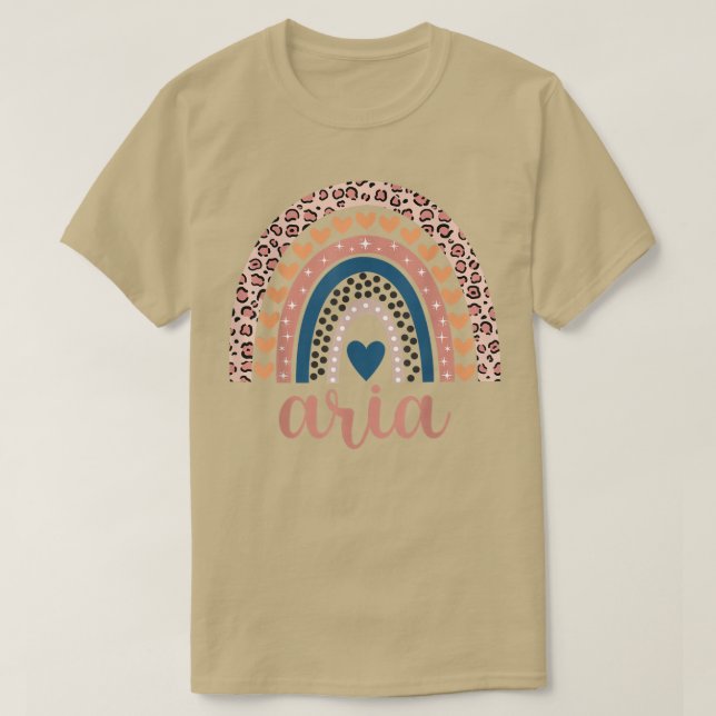 Camiseta Presente de Aniversário Aria Aria Nome  (Frente do Design)
