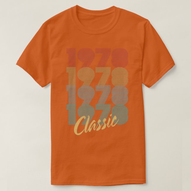 Camiseta Presente de aniversário clássico de 1978 da Retro  (Frente do Design)