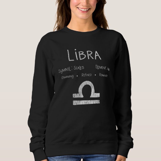 Camiseta Presente de Aniversário com Signo de Libra Vintage (Frente)