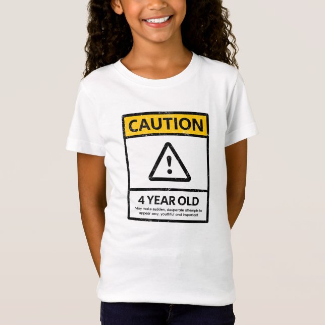 Camiseta Presente de aniversário da criança de 4 anos do (Frente)