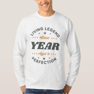 Camiseta Presente de aniversário da lenda viva Personaliz